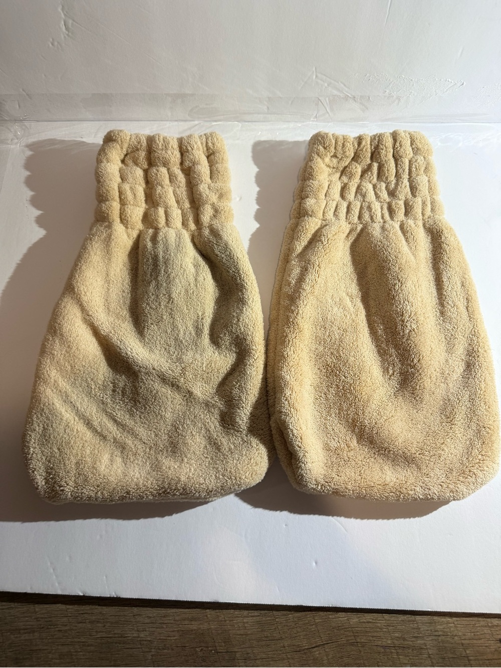 Microfiber Hair Drying Gloves Beige